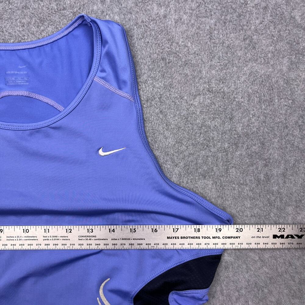 nike tankini swim top purple mesh panel swoosh medium - Picture 6 of 7